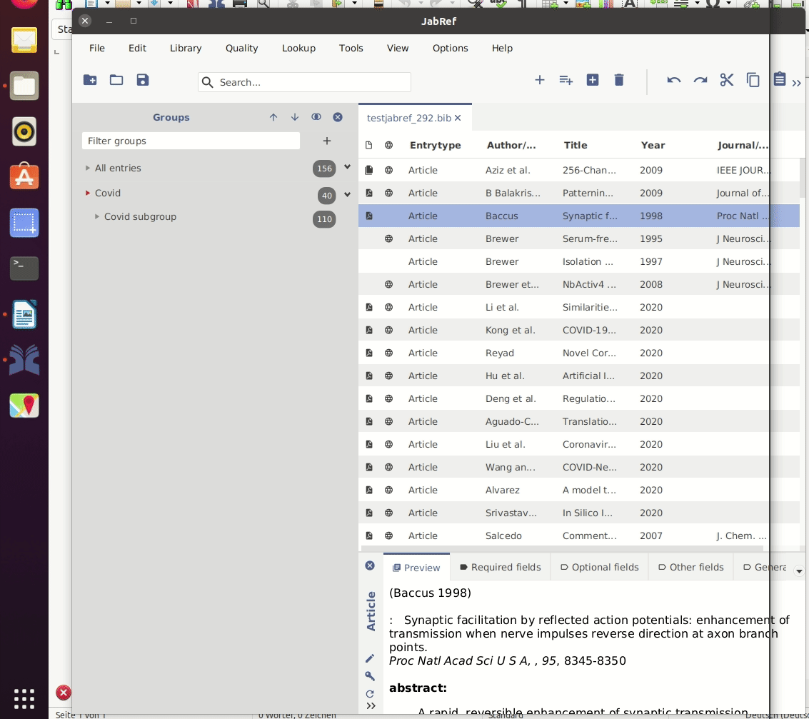 transition from bibdesk to jabref